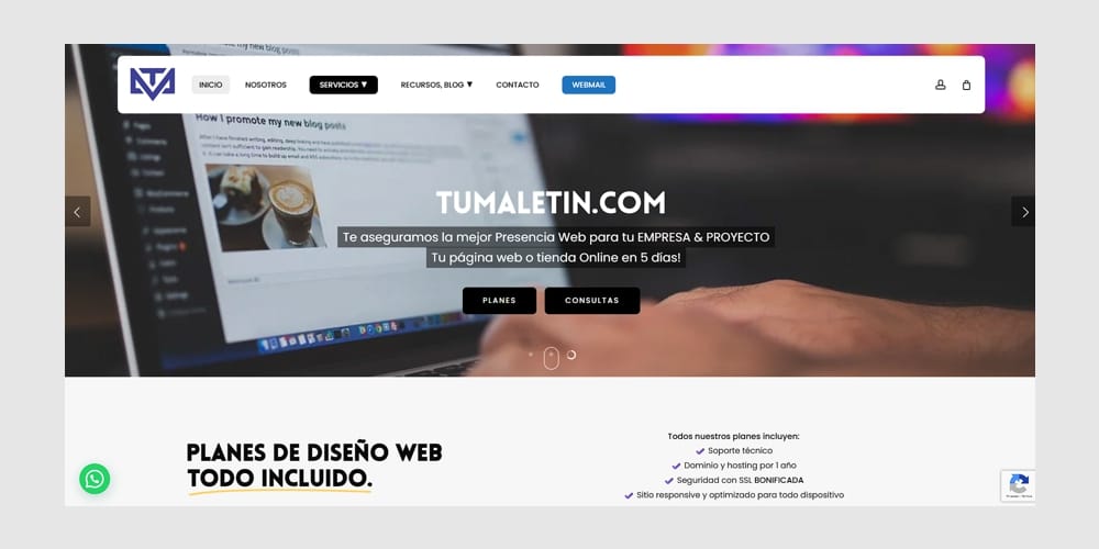 TUMALETIN.COM. PÁGINAS WEB RESPONSIVAS, ADAPTADAS A TODOS LOS DISPOSITIVOS