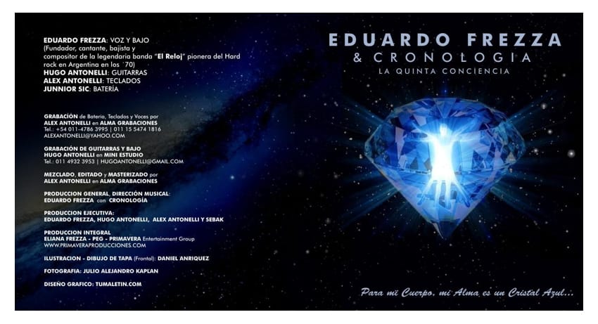 DISEÑO GRÁFICO PROFESIONAL – LOGOS, FLYERS, ARTE DE TAPA Y MÁS 4 DISEÑO DE TAPA, EDUARDO FREZZA, CRONOLOGIA, LA QUINTA CONCIENCIA