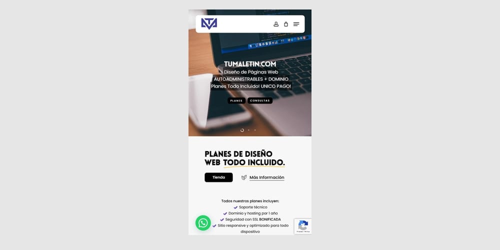 TUMALETIN.COM. PÁGINAS WEB RESPONSIVAS, ADAPTADAS A TODOS LOS DISPOSITIVOS