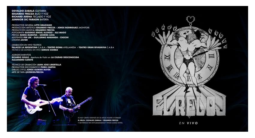 DISEÑO GRÁFICO PROFESIONAL – LOGOS, FLYERS, ARTE DE TAPA Y MÁS 1 DISEÑO DE TAPA: EL RELOJ, VIVO, ZABALA & FREZZA (EL RELOJ, BANDA SONORA DE EL ETERNAUTA)